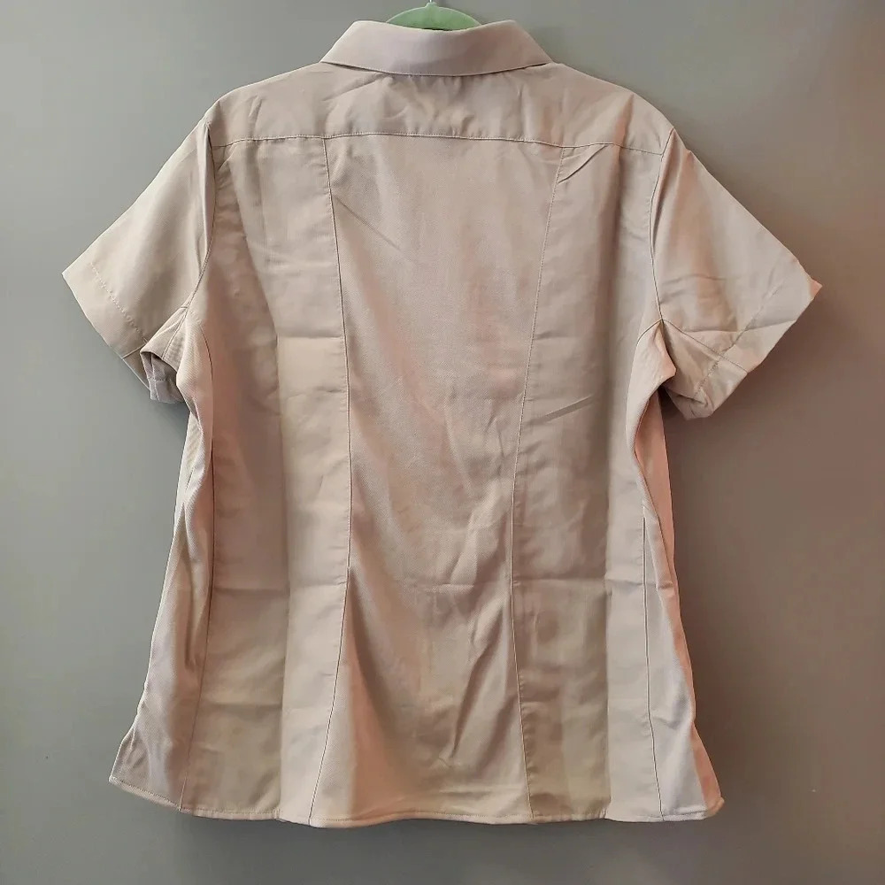 ARAMARK | Vestis FlexFit Short Sleeve Work Shirt in Tan sz XL - Picture 2 of 10